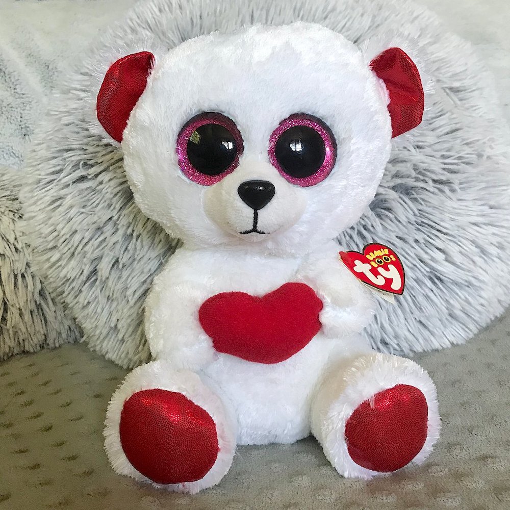 TY Beanie Boos Valentines EDITION: Cuddly Bear